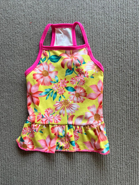 VESTIDO TIRANTES FLORES ROSA