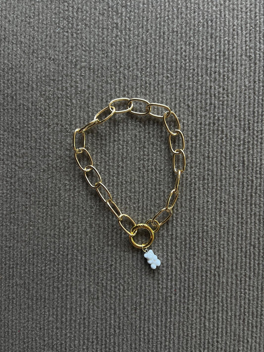 COLLAR DORADO PLACA OSO