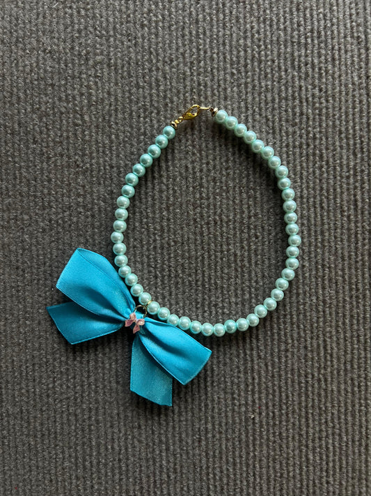 COLLAR PERLAS CELESTE